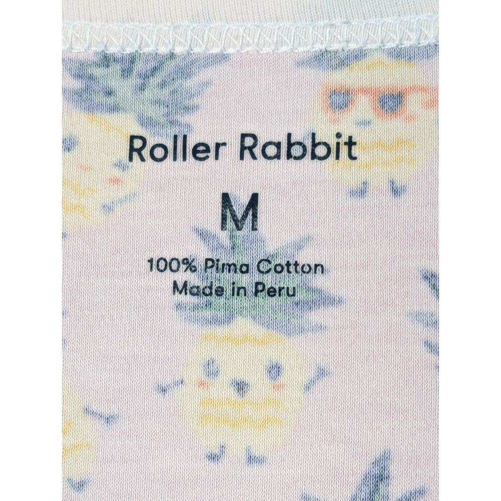 Roller Rabbit Dancing Pineapples Peru 100% Pima C… - image 4